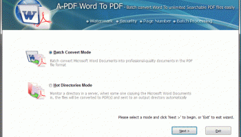 A-PDF Word to PDF screenshot