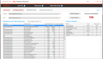 SQL Column Search screenshot