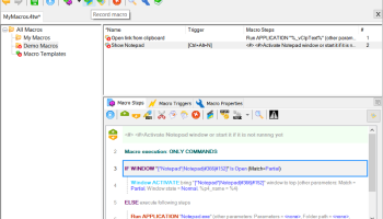 Macro Toolworks, Free Edition screenshot