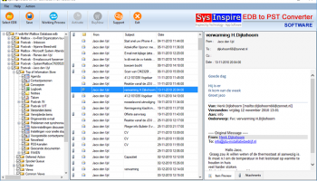 SysInspire EDB to PST Converter screenshot
