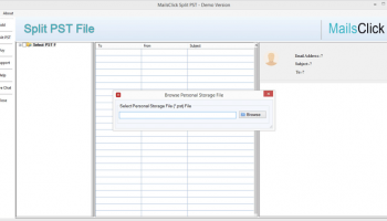 MailsClick Split PST File screenshot