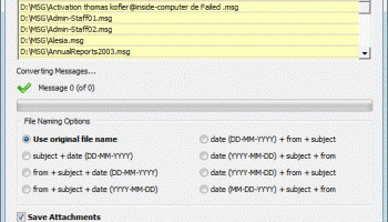 Converting MSG to PDF screenshot