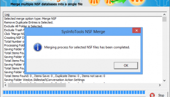SysInfoTools NSF Merge Tool screenshot