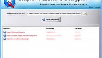 Sleipnir Password Decryptor screenshot