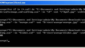 SWF to PNG Converter Command Line screenshot
