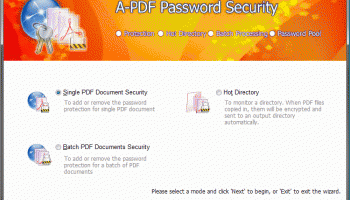 A-PDF Password Security screenshot