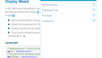 My Bookmarks using C# and MVC screenshot