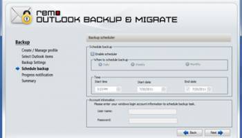 REMO Outlook Backup & Migrate screenshot