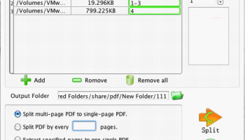 VeryPDF PDF Splitter for Mac screenshot