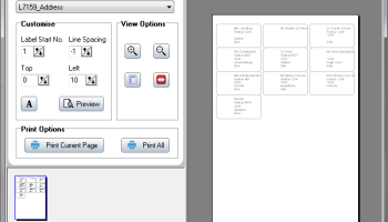 SSuite Label Printer screenshot