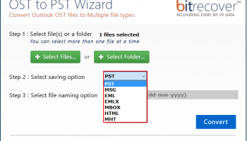 OST to PST Microsoft Outlook screenshot