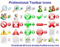 Professional Toolbar Icon Set screenshot