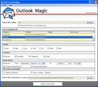 Outlook PST to vCard Files screenshot