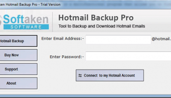 Softaken Hotmail Backup screenshot