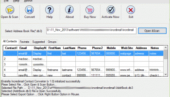 Convert IncrediMail Contacts to Outlook screenshot