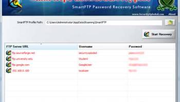 SmartFTP Password Decryptor screenshot