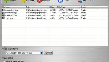 Aostsoft Image to PPS PPSX Converter screenshot
