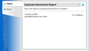 Duplicate Attachments Report screenshot
