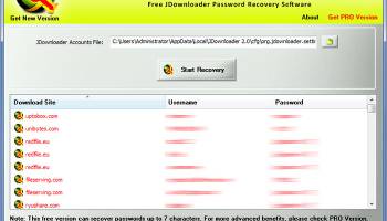 JDownloader Password Decryptor screenshot