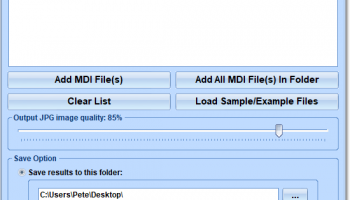 MDI To JPG Converter Software screenshot