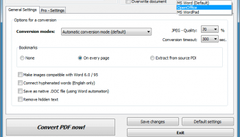 Hodes PDF to Word Converter screenshot