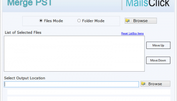 MailsClick Merge PST File screenshot