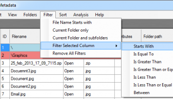Filecats Metadata screenshot