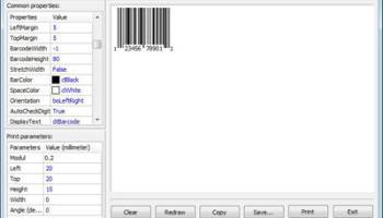 Free 1D Barcode Generator screenshot