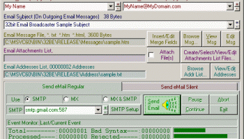 32bit Email Broadcaster screenshot