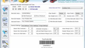 Packaging Barcode Label Maker screenshot