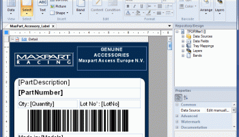 Barcode Label Printing Software TFORMer screenshot