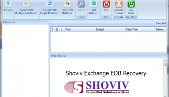 Shoviv Exchange Recovery screenshot