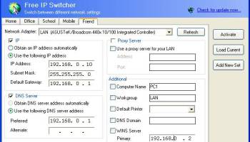 Free IP Switcher screenshot
