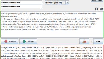 Paranoia Text Encryption for PC screenshot