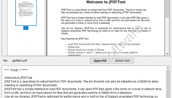 jPDFText screenshot