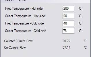 LMTD Calculator screenshot