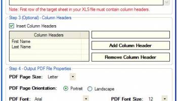 Advanced Excel To PDF Table Converter screenshot