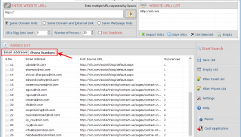 Web Email and Phone Extractor Pro screenshot
