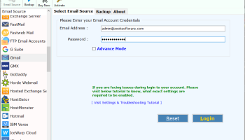 Email Backup Software screenshot