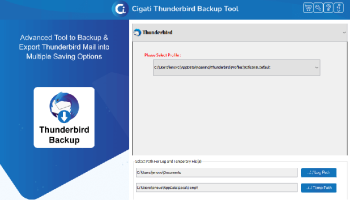 Mozilla Thunderbird Backup Tool screenshot