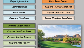 Handicap Manager for Excel screenshot