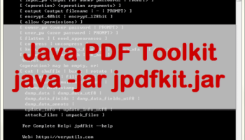 VeryUtils Java PDF Toolkit Command Line screenshot
