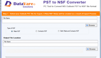 DataVare PST to NSF Converter Expert screenshot