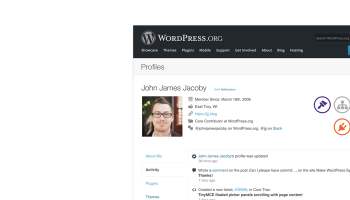 BuddyPress screenshot