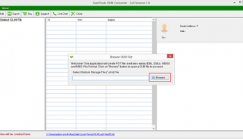GainTools OLM Converter screenshot