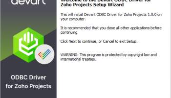 Zoho Projects ODBC Driver by Devart screenshot