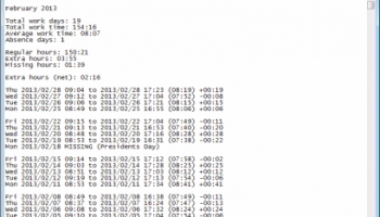 Work Time Monitor screenshot