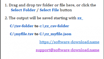 Batch Convert Tsv to Json Software screenshot