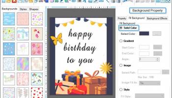 Creating Birthday Card Software screenshot