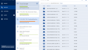 Acronis Cloud Storage screenshot